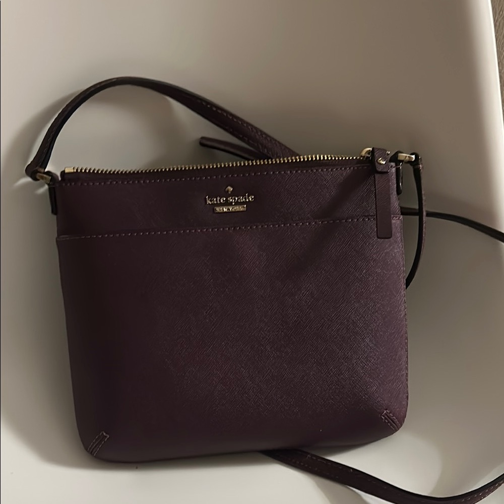 Kate Spade Purple Crossbody Bag with Textured Finish